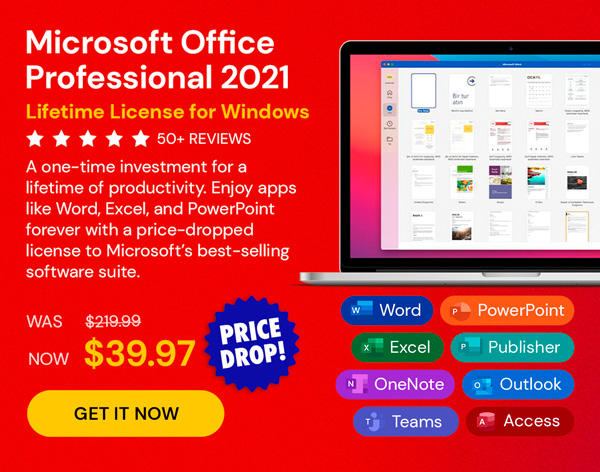 Microsoft Office Professional 2021 for Windows: Lifetime License (Non Binding)