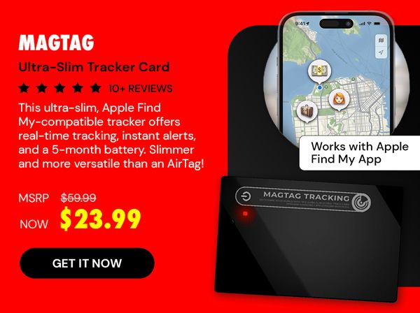 MagTag Ultra Slim Tracker Card - Works with Apple Find My App