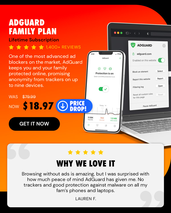 AdGuard Family Plan: Lifetime Subscription