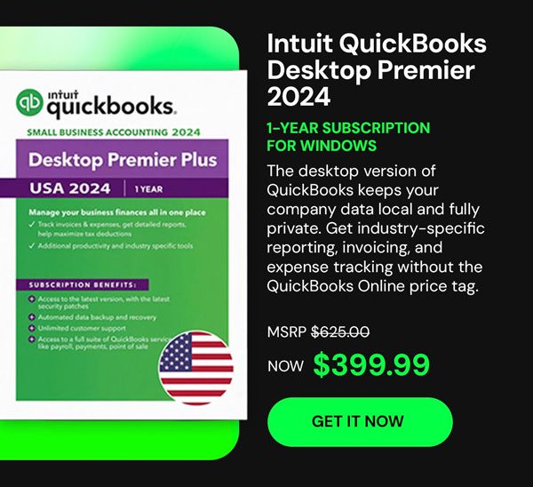Intuit QuickBooks Desktop Premiere 2024 for Windows(1 User): 1-Year Subscription
