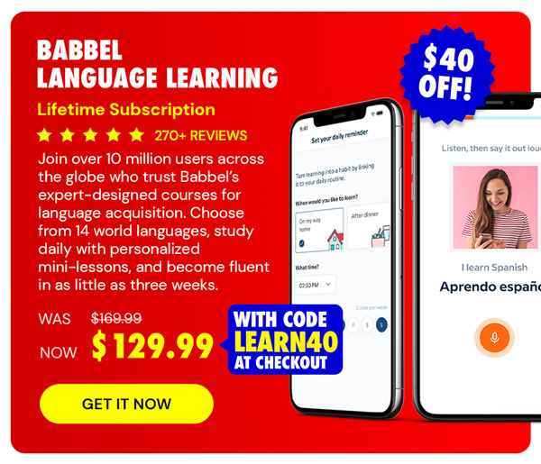 Babbel Language Learning: Lifetime Subscription (All Languages)