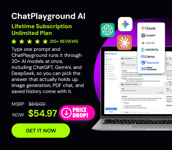 ChatPlayground AI: Lifetime Subscription (Unlimited Plan)