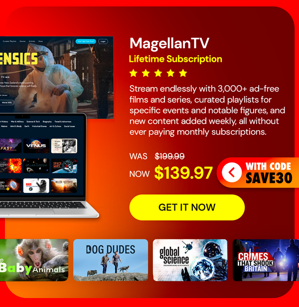 MagellanTV Documentary Streaming Service: Lifetime Subscription