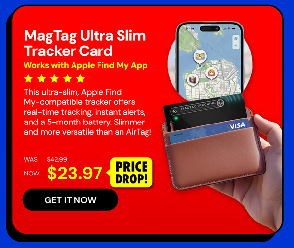 MagTag Ultra Slim Tracker Card - Works with Apple Find My App