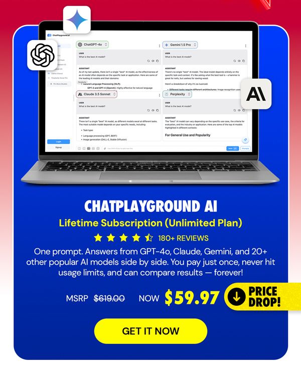 ChatPlayground AI: Lifetime Subscription (Unlimited Plan)