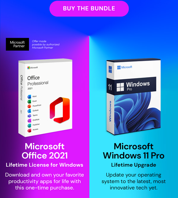 The Ultimate Microsoft Office Professional 2021 for Windows: Lifetime License + Windows 11 Pro Bundle