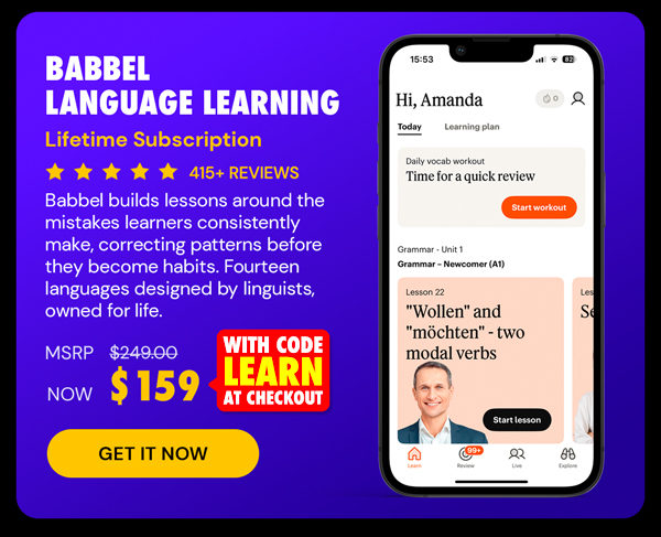 Babbel Language Learning: Lifetime Subscription (All Languages)