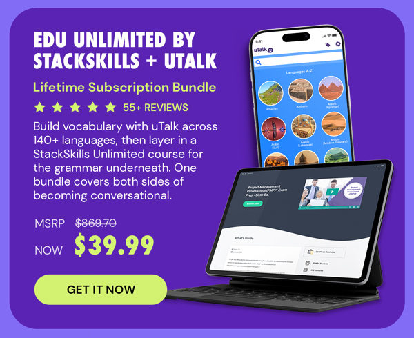 The Language Learner Lifetime Subscription Bundle ft. uTalk