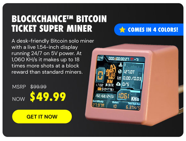 BlockChance Bitcoin Ticket Super Miner Pink