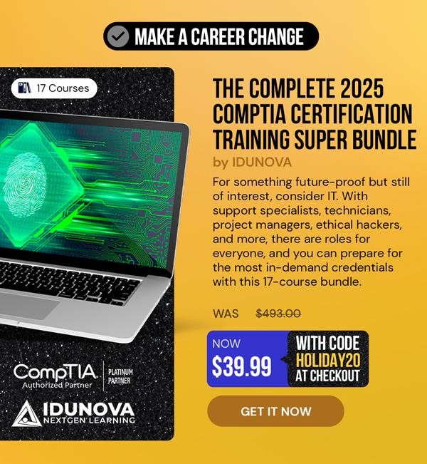 The Complete 2025 CompTIA Certification Training Super Bundle by IDUNOVA