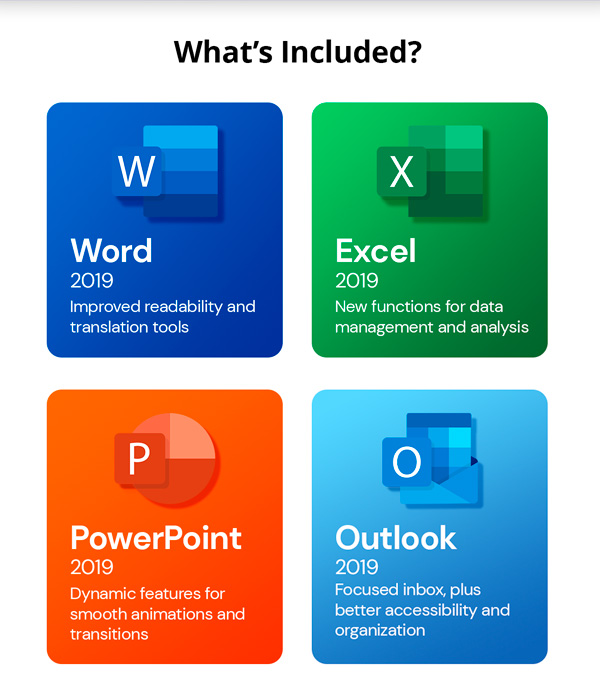 Microsoft Office 2019 for Windows or Mac | Lifetime License