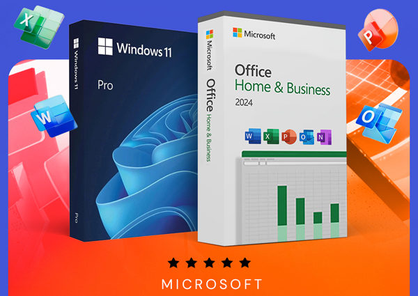 Microsoft Office 2024 Home & Business + Windows 11 Pro Bundle