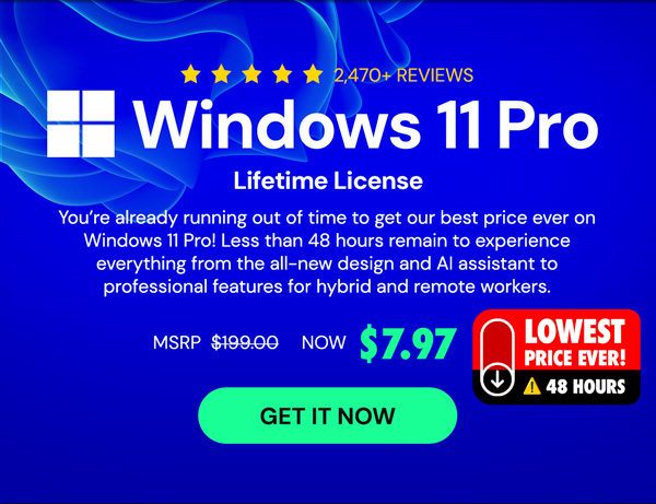 Microsoft Windows 11 Pro | Lifetime License