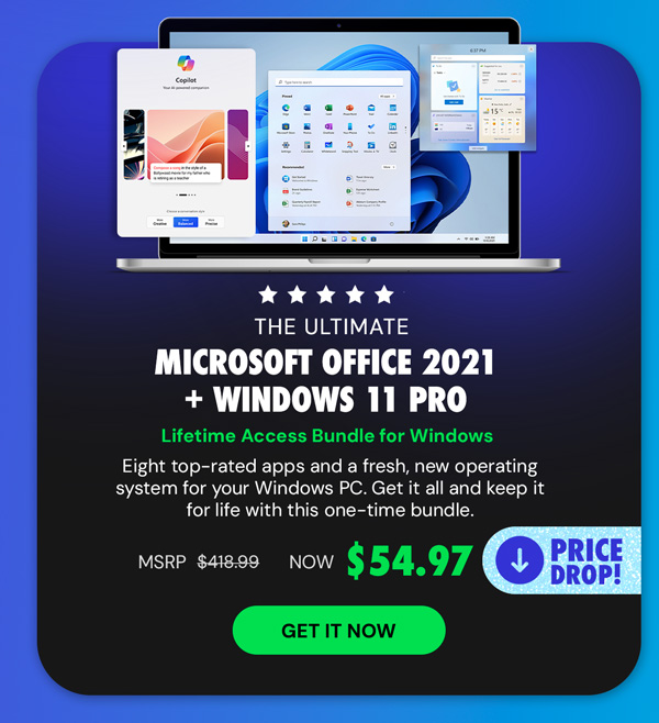The Ultimate Microsoft Office Professional 2021 for Windows: Lifetime License + Windows 11 Pro Bundle