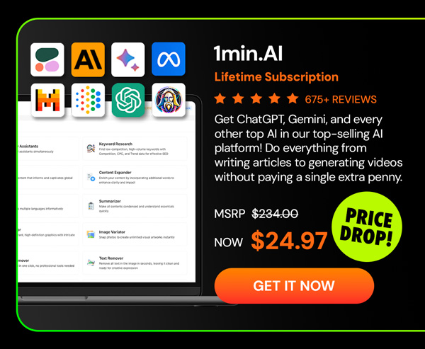 1minAI: Lifetime Subscription