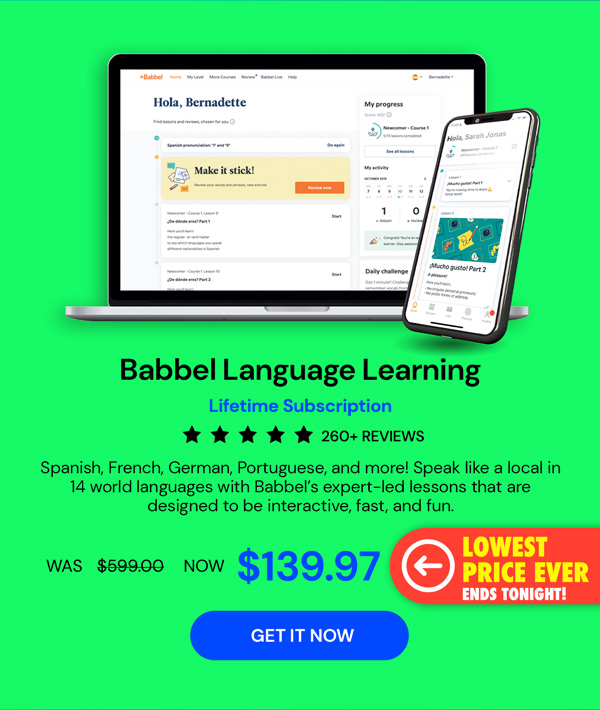 Babbel Language Learning: Lifetime Subscription (All Languages)