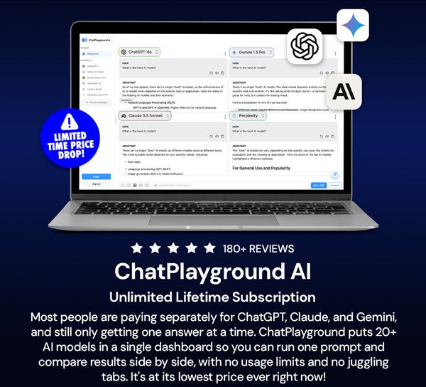 ChatPlayground AI: Lifetime Subscription