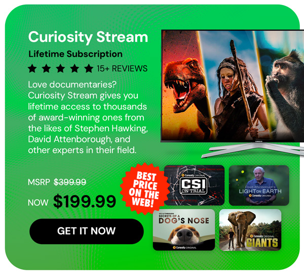 Curiosity Stream Standard Plan: Lifetime Subscription