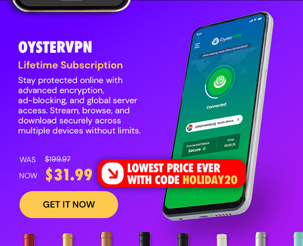 OysterVPN: VPN Lifetime Subscription