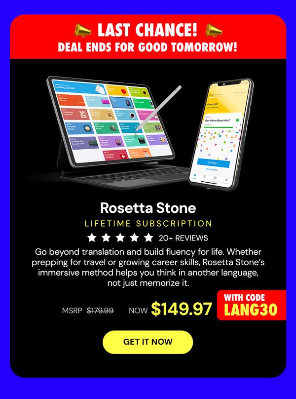 Rosetta Stone: Lifetime Subscription (All Languages)