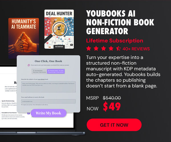 Youbooks AI Non-Fiction Book Generator: (Fan Plan) Lifetime Subscriptions