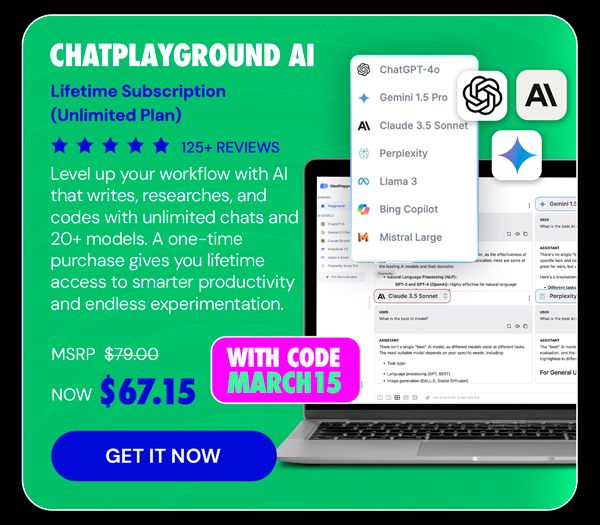 ChatPlayground AI: Lifetime Subscription (Unlimited Plan)