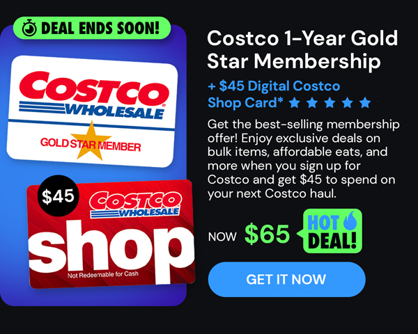 Costco 1-Year Gold Star Membership + $45 Digital Costco Shop Card