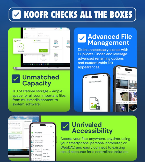 Koofr Cloud Storage: Lifetime Subscription (1TB)