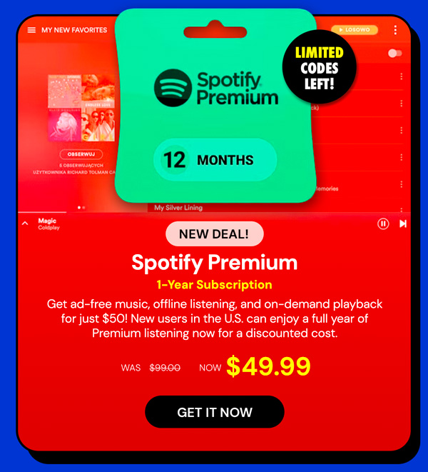 Spotify Premium: 1-Year Subscription Account