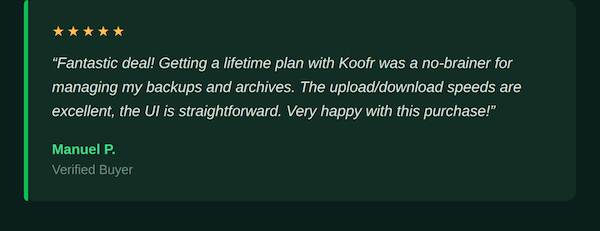 Koofr Cloud Storage: Lifetime Subscription (1TB)