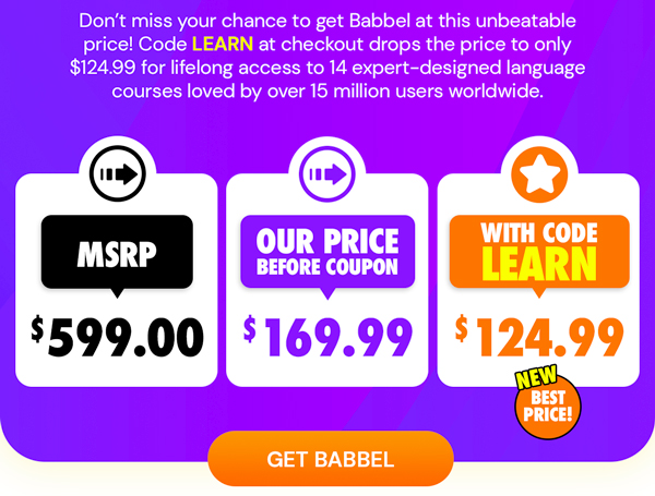 Babbel Language Learning: Lifetime Subscription (All Languages)