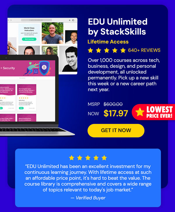 EDU Unlimited by StackSkills: Lifetime Access