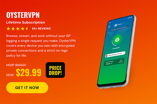 OysterVPN: VPN Lifetime Subscription