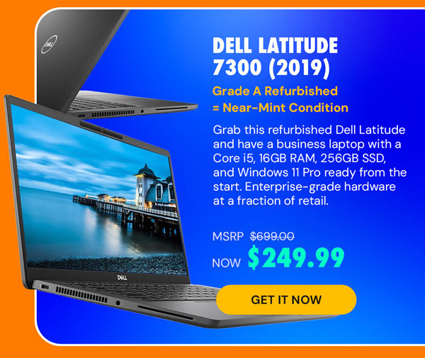Dell Latitude 7300 (2019) i5 1.6GHZ 16GB RAM 256GB SSD Win11Pro (Refurbished)