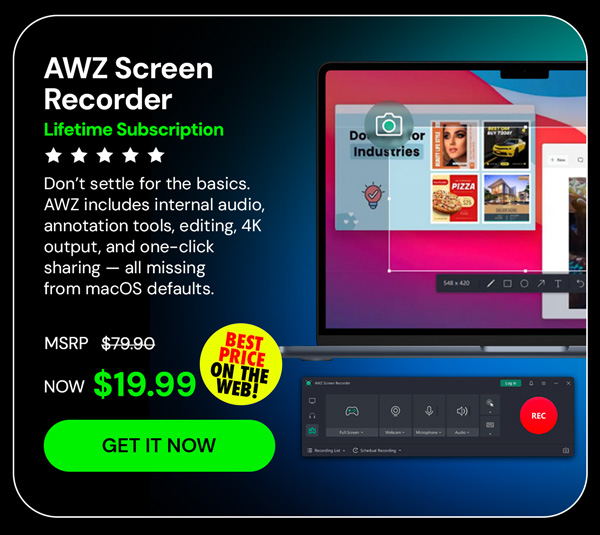 AWZ Screen Recorder: Lifetime Subscription