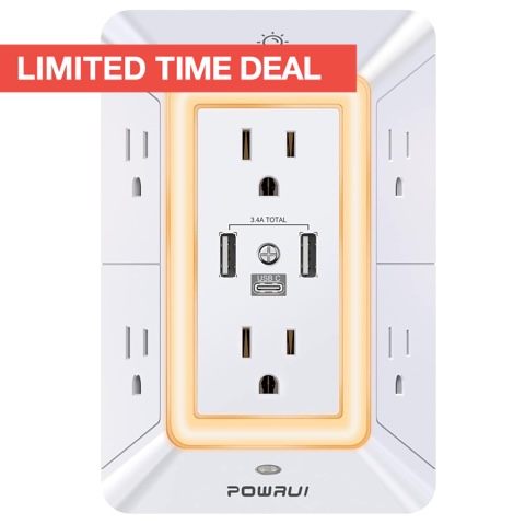 Wall Outlet Extender Surge Protector