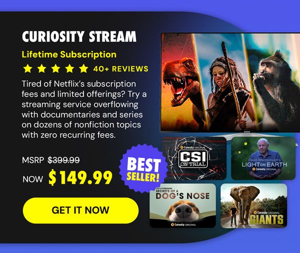 Curiosity Stream Standard Plan: Lifetime Subscription