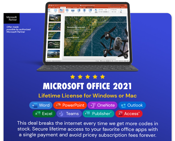 Microsoft Office 2021 for Windows or Mac: Lifetime License