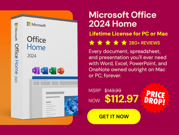 Microsoft Office 2024 Home for Mac or PC: One-Time Purchase