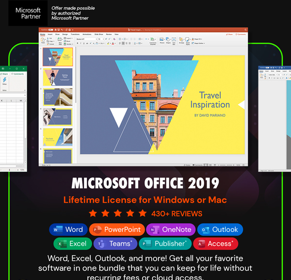 Microsoft Office 2019 for Windows or Mac