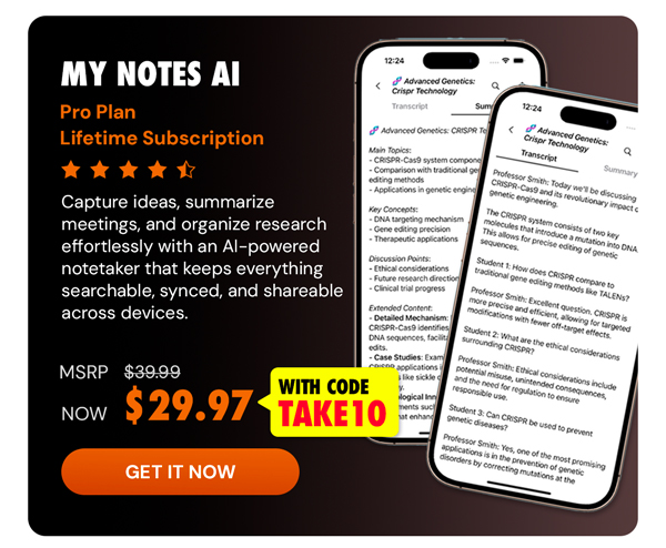 My Notes AI Pro Plan: Lifetime Subscription