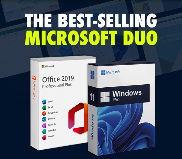 The All-in-One Microsoft Office Pro 2019 for Windows: Lifetime License + Windows 11 Pro Bundle