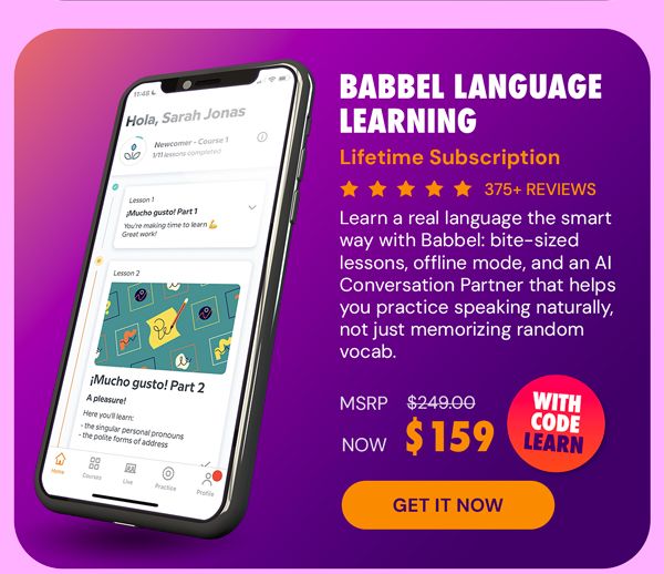 Babbel Language Learning: Lifetime Subscription (All Languages)