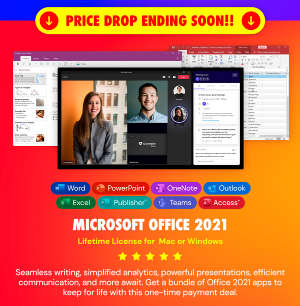 Microsoft Office 2021 for Windows or Mac: Lifetime License