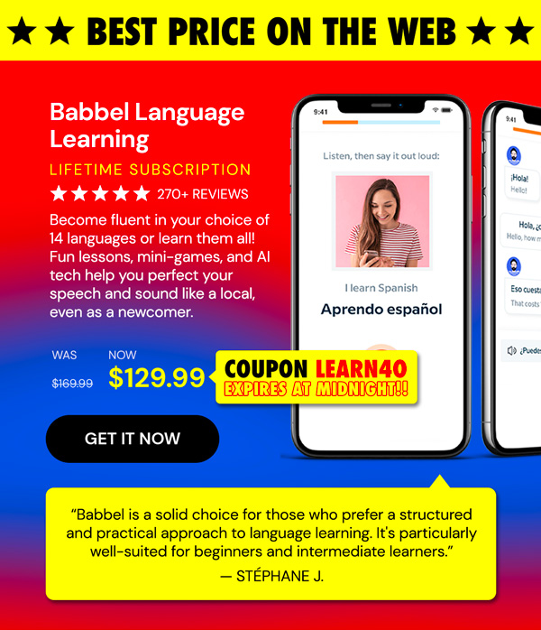 Babbel Language Learning: Lifetime Subscription (All Languages)