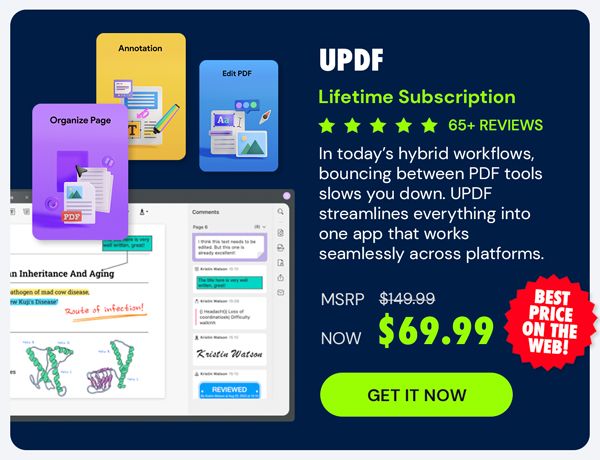 UPDF - Edit, Convert, AI Chat with PDF: Lifetime Subscription