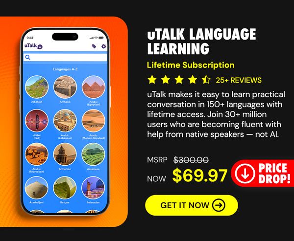 uTalk Language Learning: Lifetime Subscription (150+ Languages)