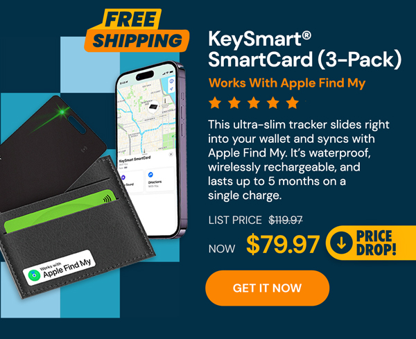 KeySmart® SmartCard - Works with Apple Find My (3-Pack)