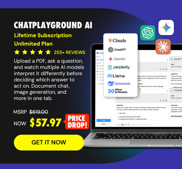 ChatPlayground AI: Lifetime Subscription (Unlimited Plan)