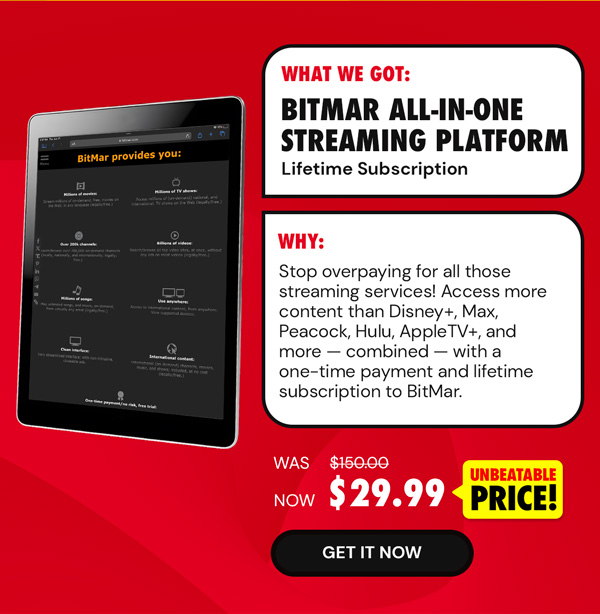 BitMar All-in-One Streaming Platform: Lifetime Subscription